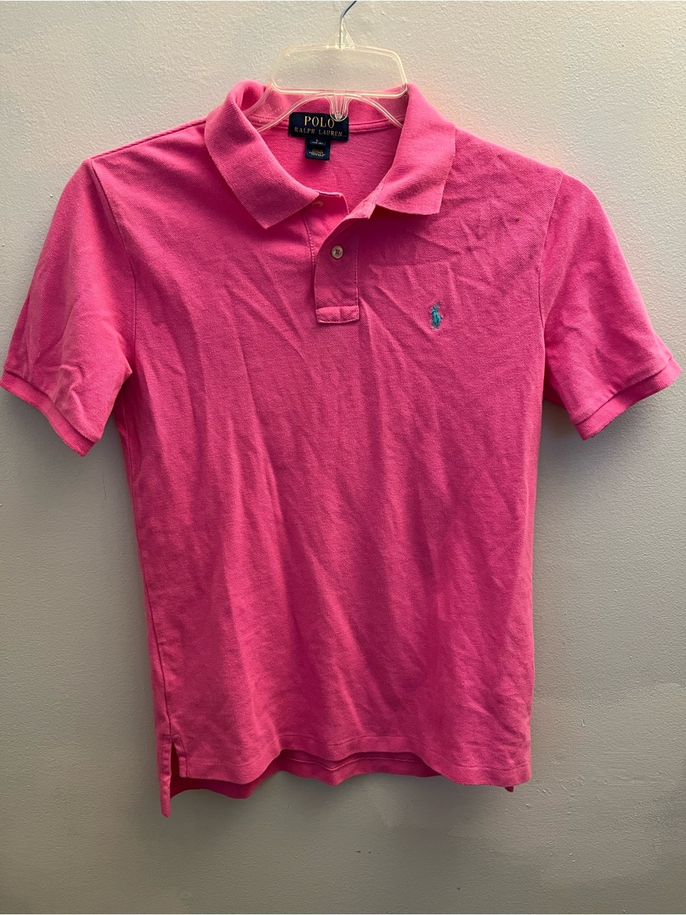 Polo Ralph Lauren Pink Polo Shirt Big Boys Size 14/16 Breast Cancer Awareness L